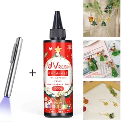Resina epoxi transparente dura UV, joyería de secado rápido, regalo de Entrega Gratuita, lámpara UV de Navidad