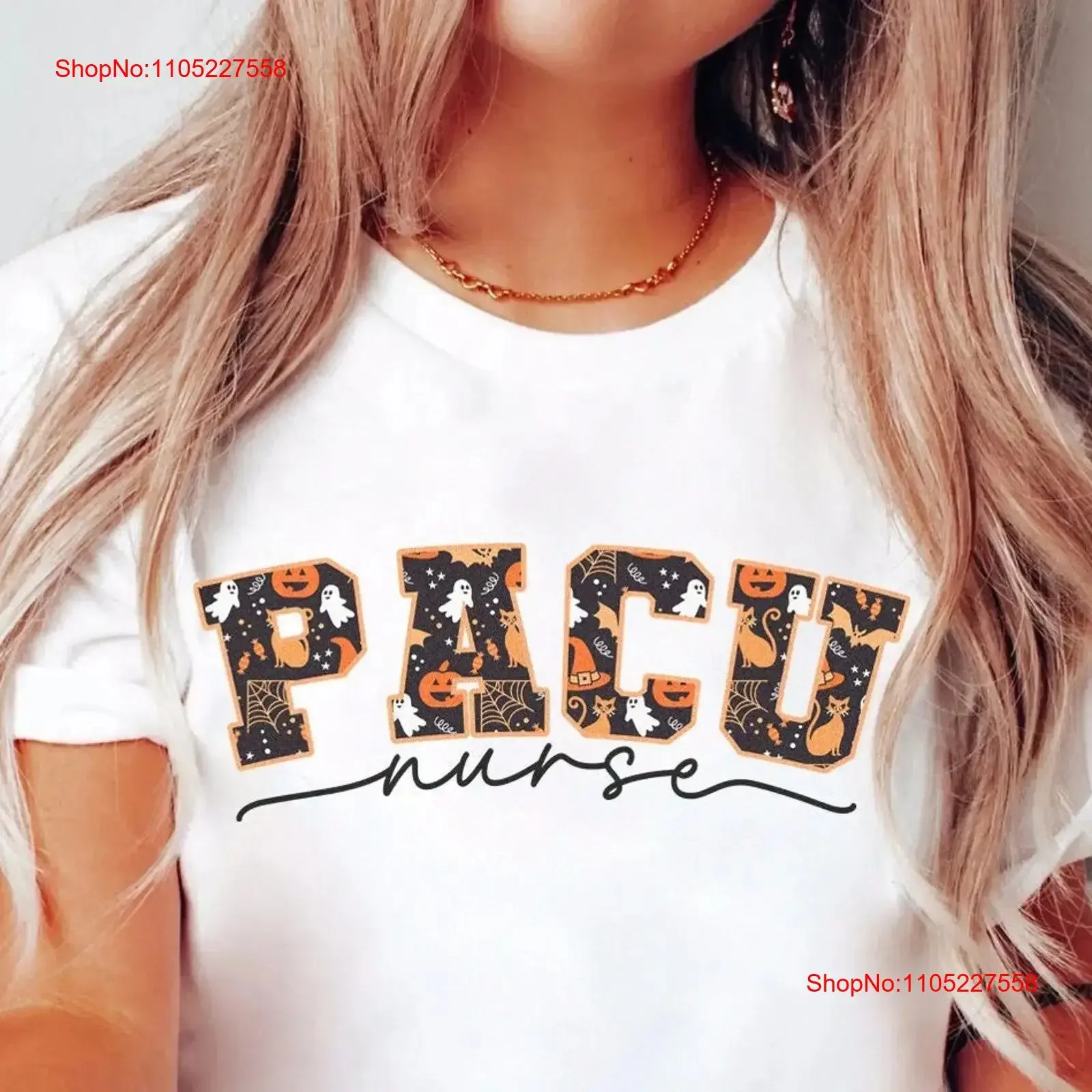 Camiseta de Halloween para Enfermera de PACU, Post-Anestesia, Cirugía, Enfermería, Fiesta de Hospital, Otoño Espeluznante, Estilo Universitario Vintage Lavado