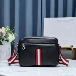 New B Style Shoulder Bag Men's Casual Business Commuter Shoulder Bag Crossbody Bag Genuine Leather High Quality Chest Bag