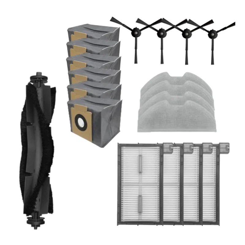 

Replacement For Eufy X8 Pro Serie Vacuum Cleaner Spare Replacement Main Roller Brush Filter Side Brush Mop Dust Bag-B27C