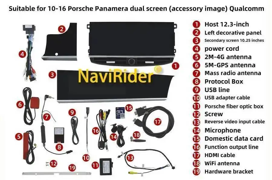 YES Include Fiber Box RHD/LHD Android 15 For Porsche Panamera 970 Upgraded Interactive Dual Screen Carplay Navigation Multimedia