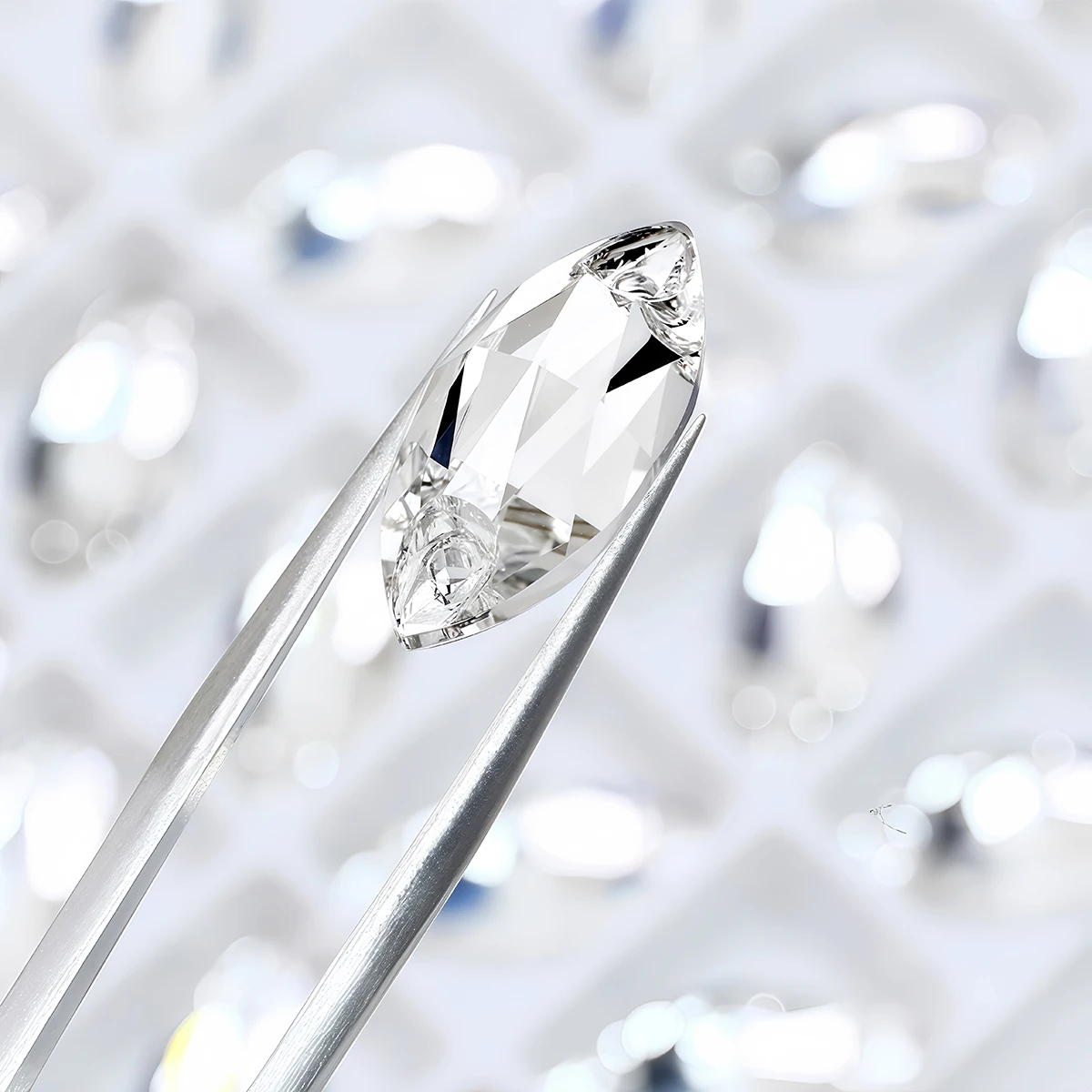 Kristallglas-Strasssteine zum Aufnähen, Pferdeaugenform, 2 Löcher, flache Rückseite, für Hochzeitskleidung, Ornamente, Kleidung, Taschen, Schuhe – Detail 5