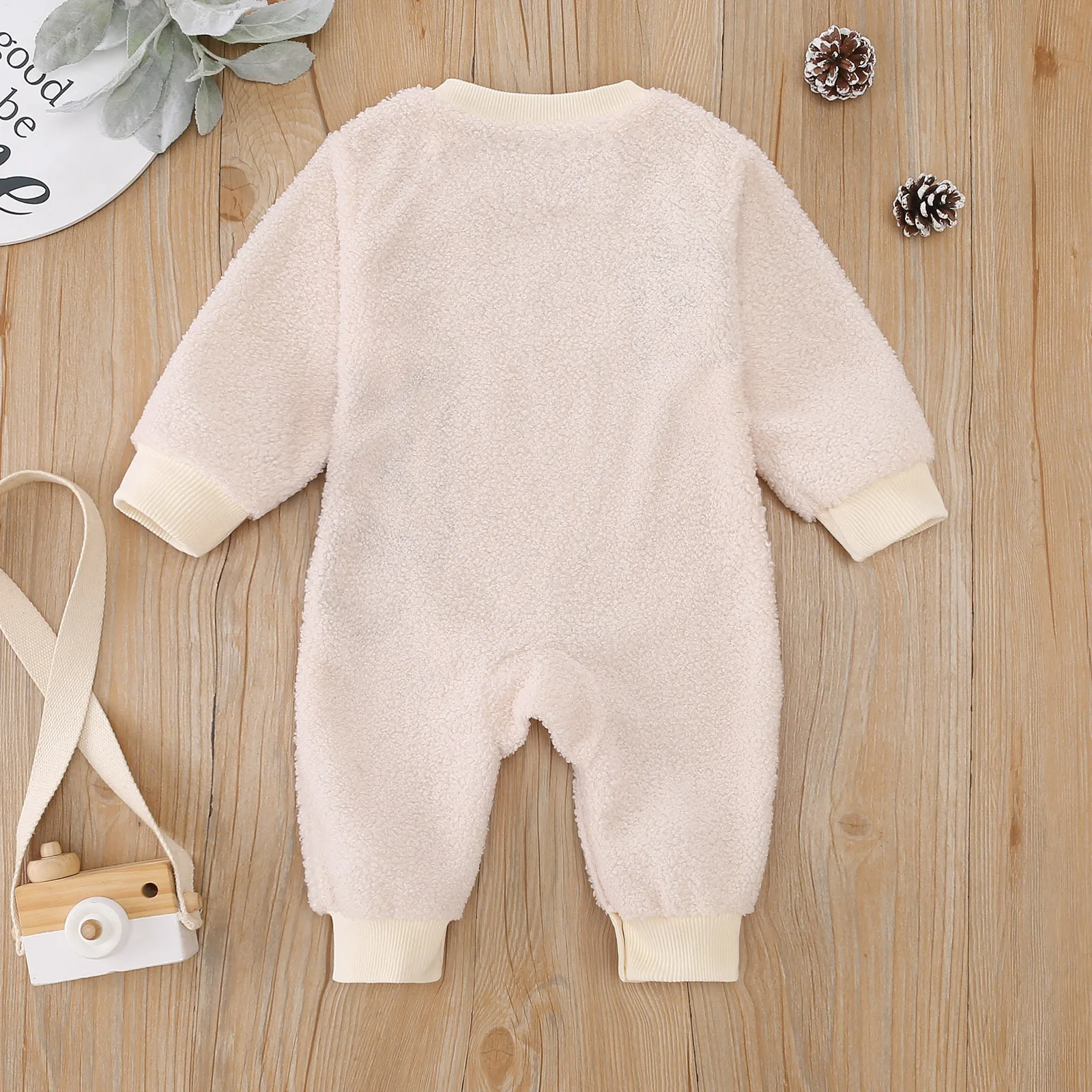 Baby Toddler Autumn Bear Patterned Long Sleeve Snug Fit Romper Suit for Infants And Toddlers