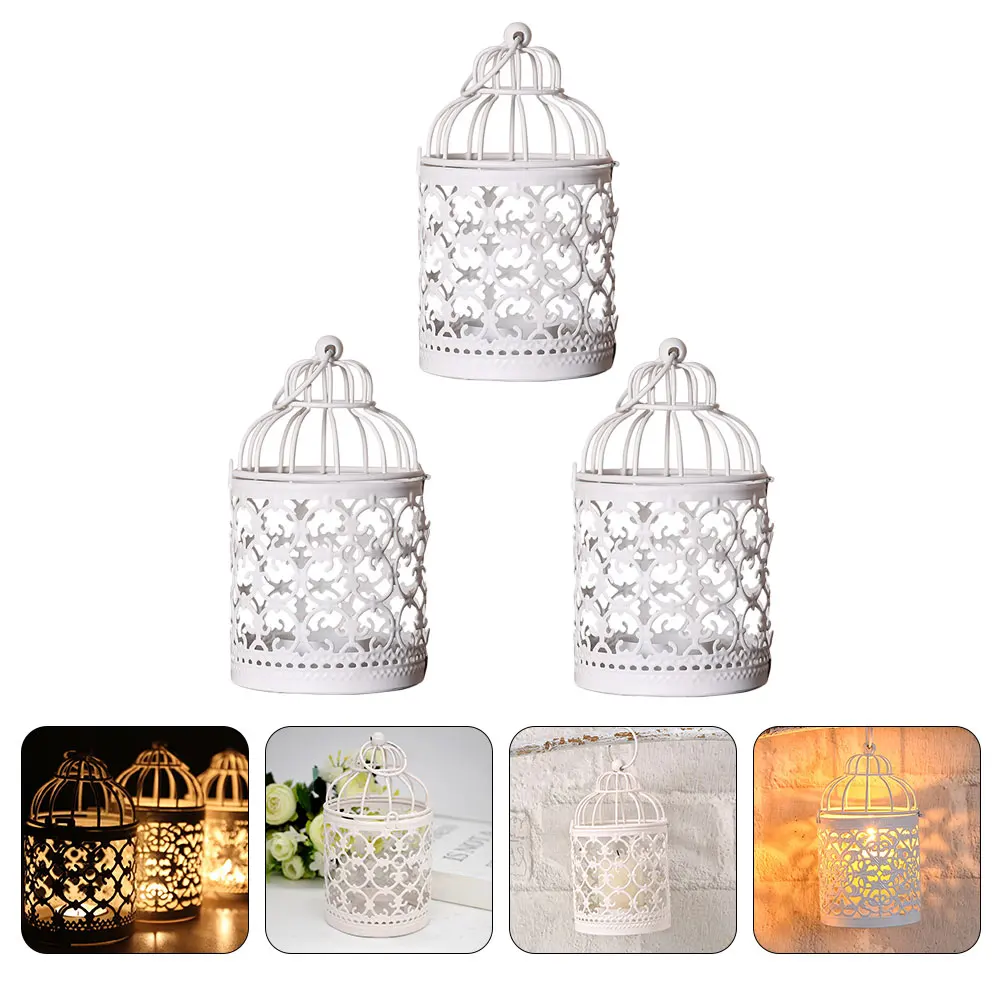 

Birdcage Holder Sticks Candleholder Household Holders Novel Candlesticks Iron Cup