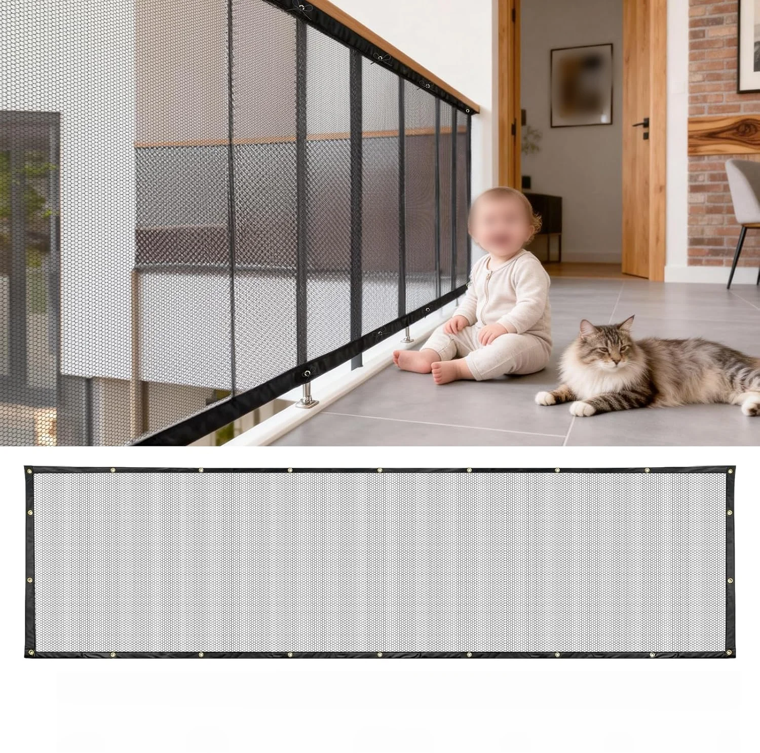 1PC Cat Netting Balcony, Bite Tear UV and Weather-Resistant Anti-Fall Netting for Pets, Safety Net for Cat