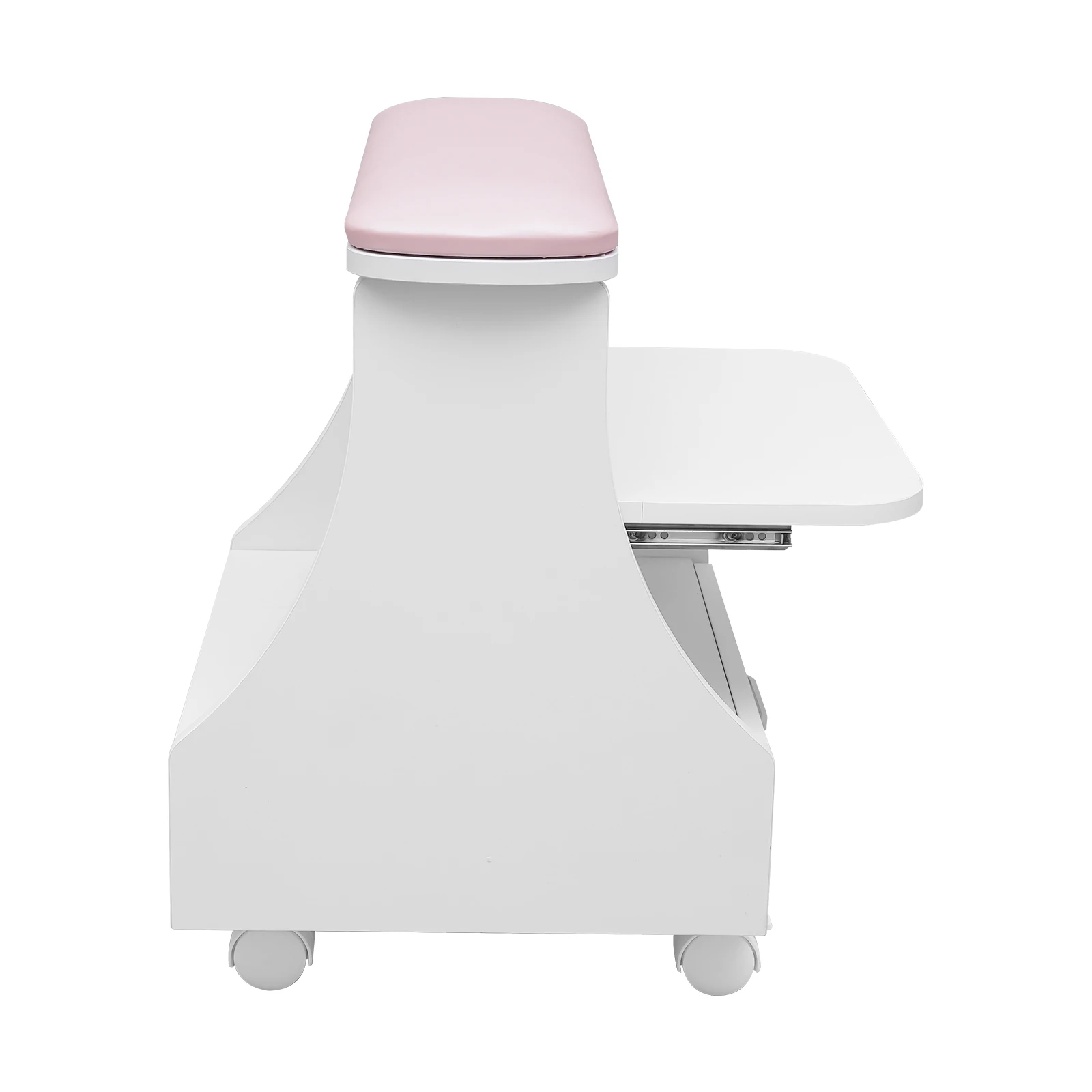 3-Tier Portable Esthetician Trolley Salon Nail Foot Trolley Cart Rolling Pedicure Manicure Cart with Seat for Nail Salons & Spa