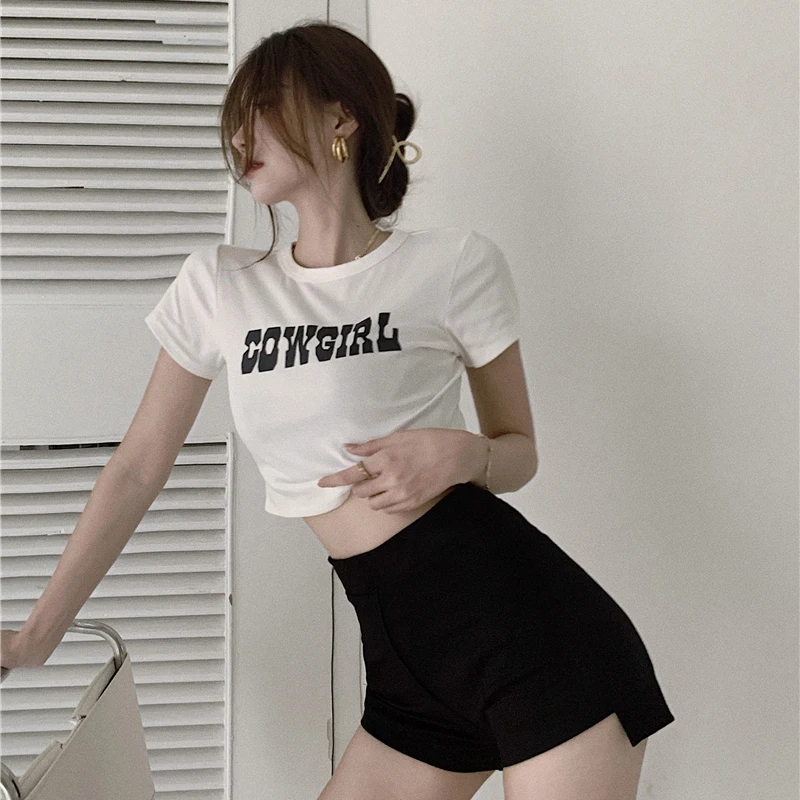 High Waist A-Line Elastic Casual Pants Women's Autumn Winter Thin Hot Pants Black High Waist Slimming Butt Covering Pants