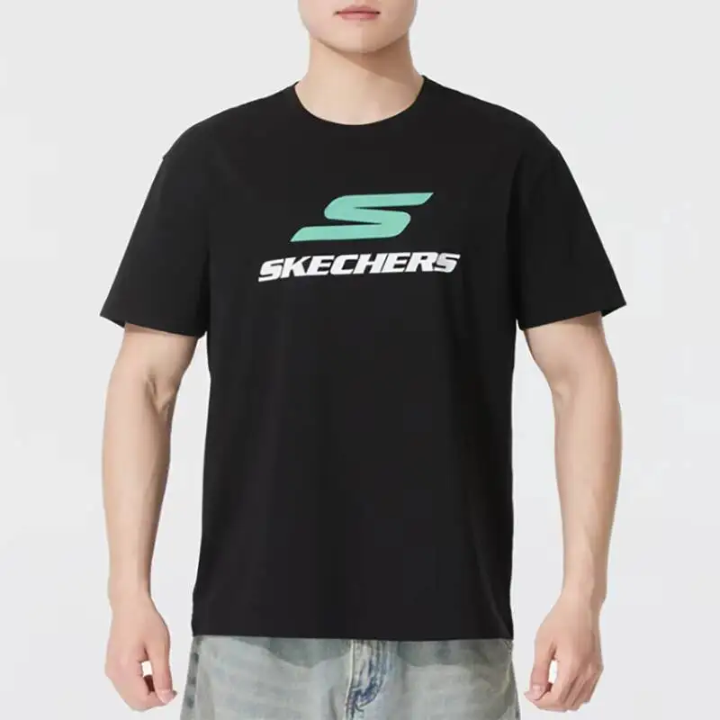 

Футболки Skechers Big S Logo с круглым вырезом и короткими рукавами P225U116-03K8/0019, спортивные повседневные футболки, последняя модель