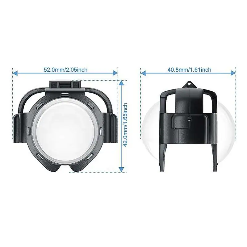 PULUZ Snap-on Lens Guard For Insta360 X5 Camera Optical Tempered Glass Lens Guard Protective Cover