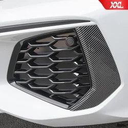 ABS Carbon Fiber Car Front and Rear Fog Lamp Decoration Stickers For Audi A3 8Y Sline S3 2022 Sedan Car Exterior Accessories