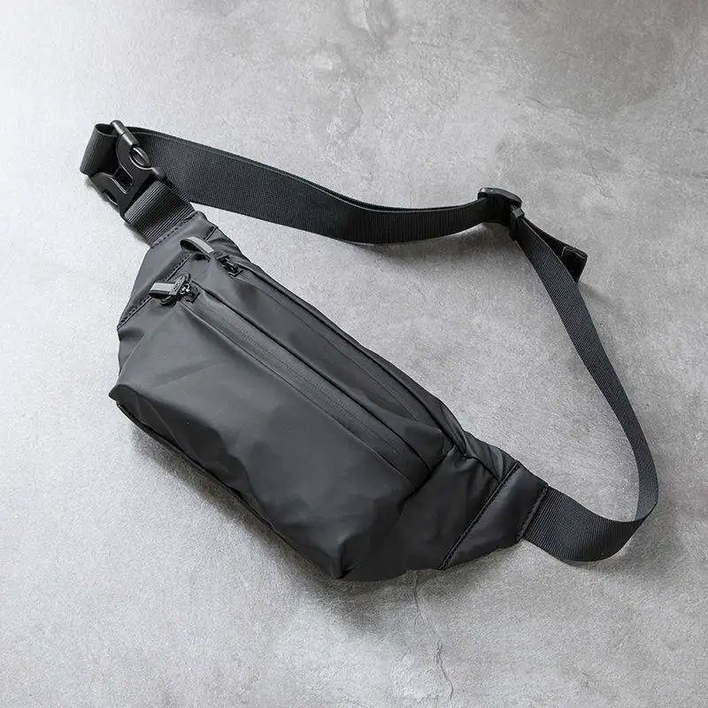 

Men's Waterproof Fanny Pack Cycling Crossbody Bag Single Shoulder Chest Bag Sports Waist Bag Leisure Pure Color Zipper Closure