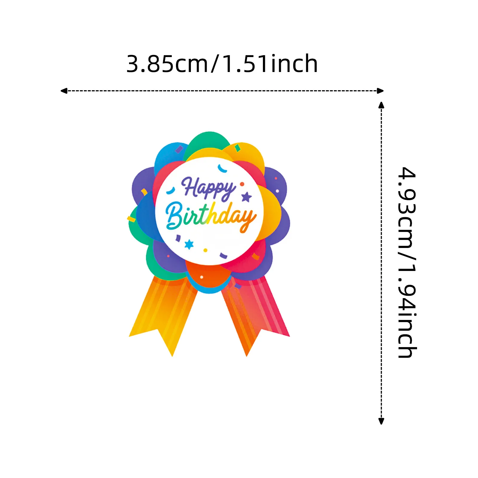 56/112 stuks gelukkige verjaardag kleurrijke badge stickers voor party decor beloning lade, bureau schoolbenodigdheden koelkast koffer bureau