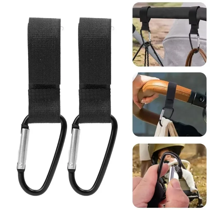 

1/2/3/4/5/6Pcs Baby Stroller Hook Clip Aluminum Alloy Cart Organizer Diaper Bag Shopping Pram Hook Hanger Stroller Accessories