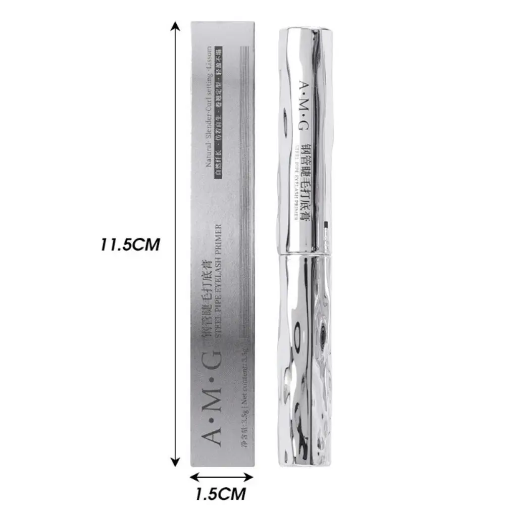小さなスチールチューブマスカラ,3Dシルクファイバー,汚れのないまつ毛プライマー,天然の黒いカール,まつげエクステ化粧品