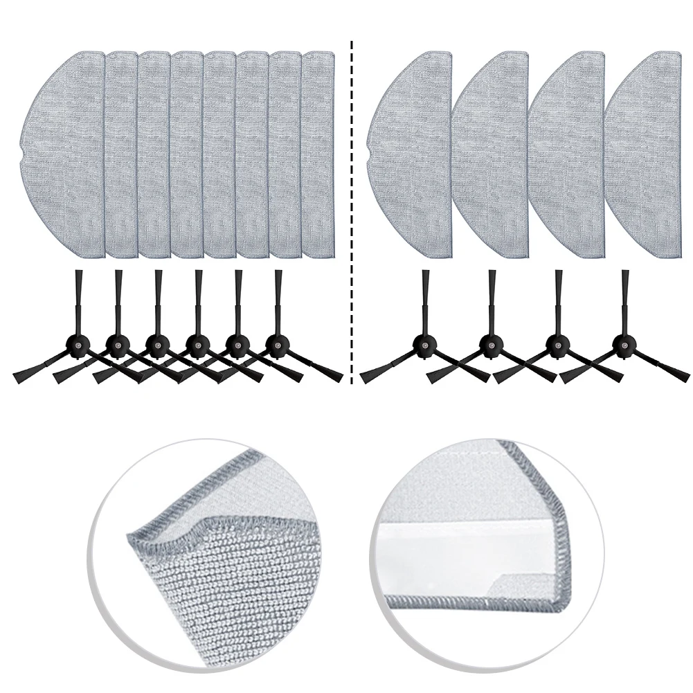 

For Tapo RV20 Max Mop Cloths Set Side Brush Mop Kit As Shown Mop Mop Cloths High-quality Cloths Sturdy Material