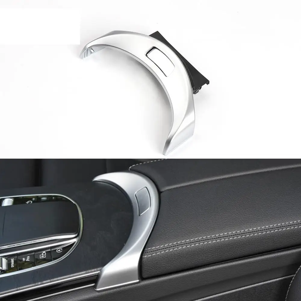 A2056803407 Console Armrest Cover Switch Silver 120mm Central Glove Box Button For Mercedes Benz C 2015-2020