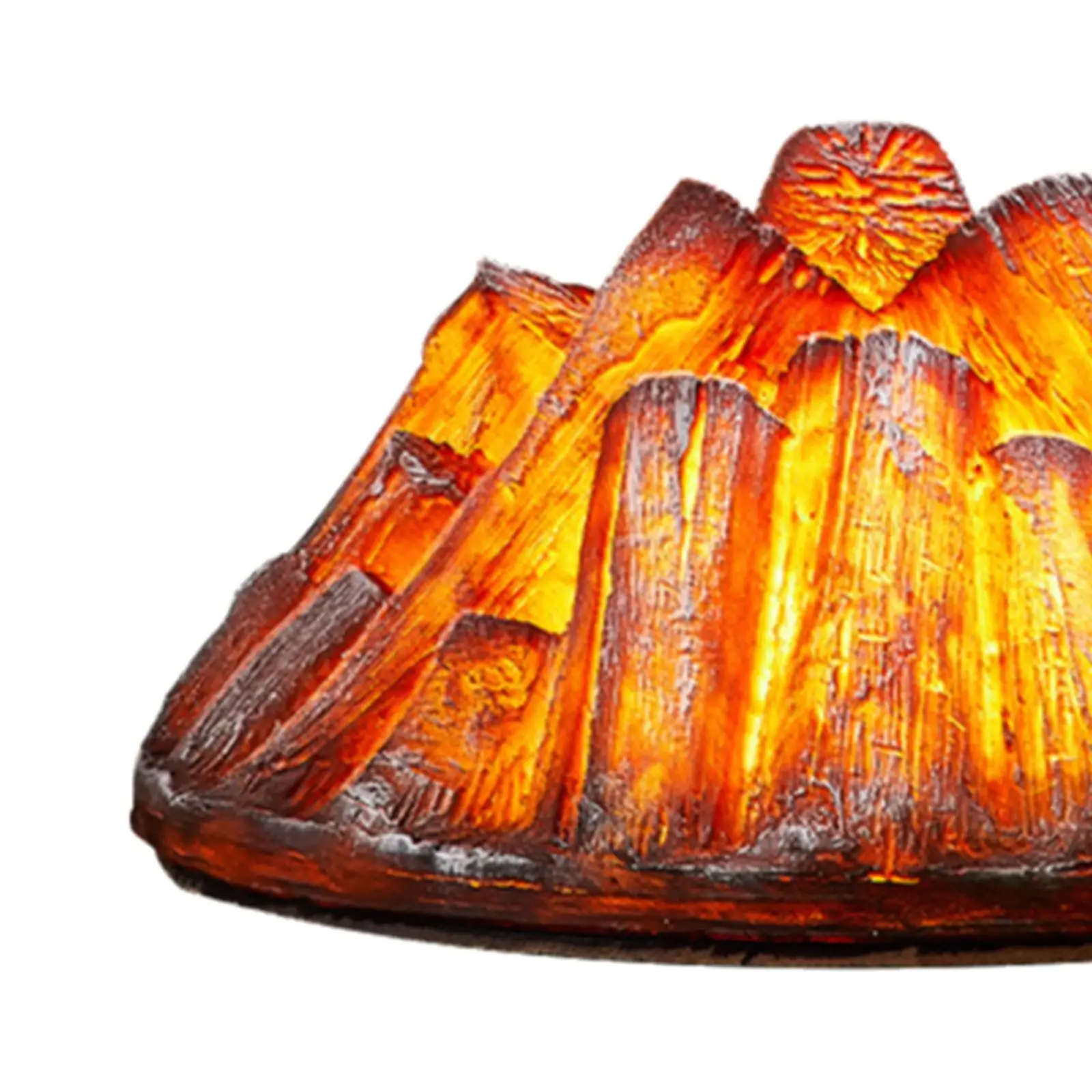 Simulation de lumière de bois de chauffage à la flamme, prise UE, décor de noyau de cheminée pour l'extérieur, 12W