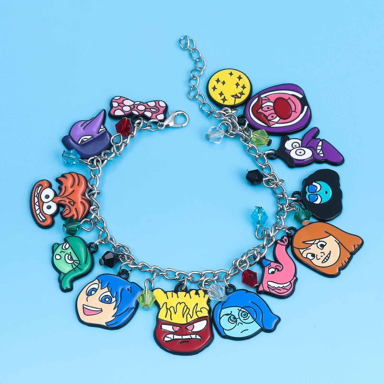 داخل خارج سحر سوار الفرح الحزن الاشمئزاز غاضب الإسورة أساور للنساء الرجال هالوين حزب مجوهرات هدية