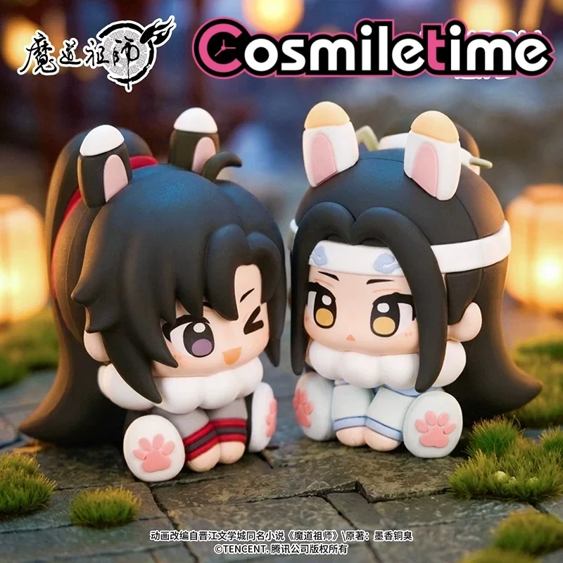 The Untamed 8cm PVC Figure Mini Doll Sitting Position Wei Wuxian Lan Wangji Anime Collectible Model Toy Gift for Fans YZ