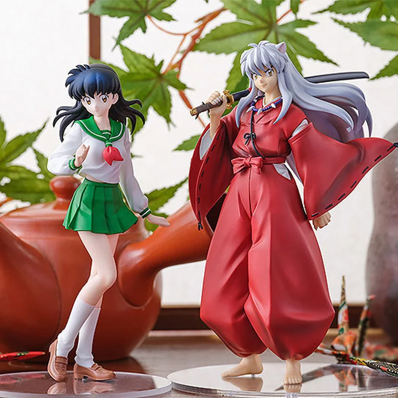 20cm Anime Inuyasha Figure Inuyasha Kikyo Sesshoumaru Higurashi Kagome PVC Action Figure Model Toys Collectible Model Toy Gift