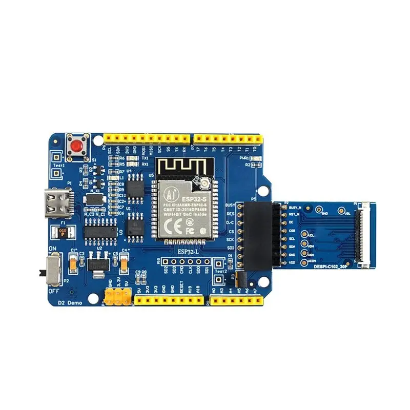 

НОВИНКА: Комплект для разработки дисплеев E-Paper ESP32-L(C102) с 1,02-дюймовым E-Ink дисплеем, плата драйвера, интерфейс Type-C для платформы ESP32