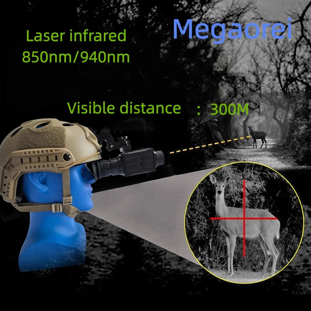 

Head mounted high-definition night vision device 1920 * 1080 resolution 5x infrared hunting exploration night fishing telescope