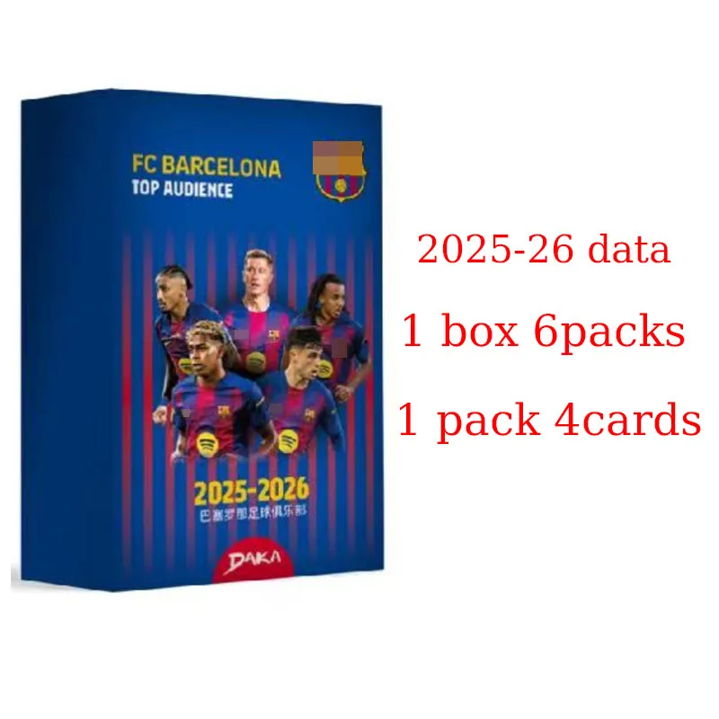 Panini 2025-26 Daka Barcelona Top Audience Team Box Star Player Cards Fan Collectible Toy Cards Fan Christmas Birthday Gift
