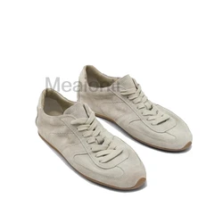 New Women's Sports Shoes Casual Shoes Design Genuine Leather upper Running Shoes Splicing Colors Rubber Sole нью роки обувь
