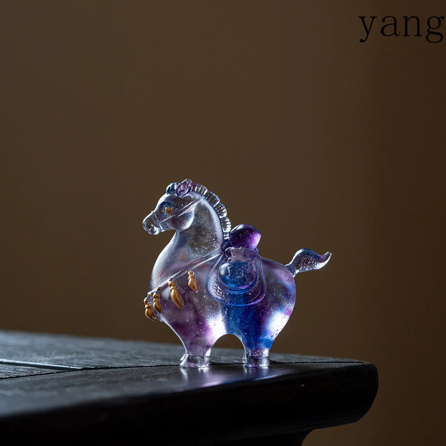 CX glazed pony ornament, get rich right away, lucky home living room desktop decoration