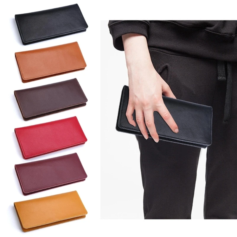 

Women Slim Wallet Long Clutch Purse with Multiple Card Slots and Cash Pocket Lady Casual Large Capacity PU Leather Flip Wallet