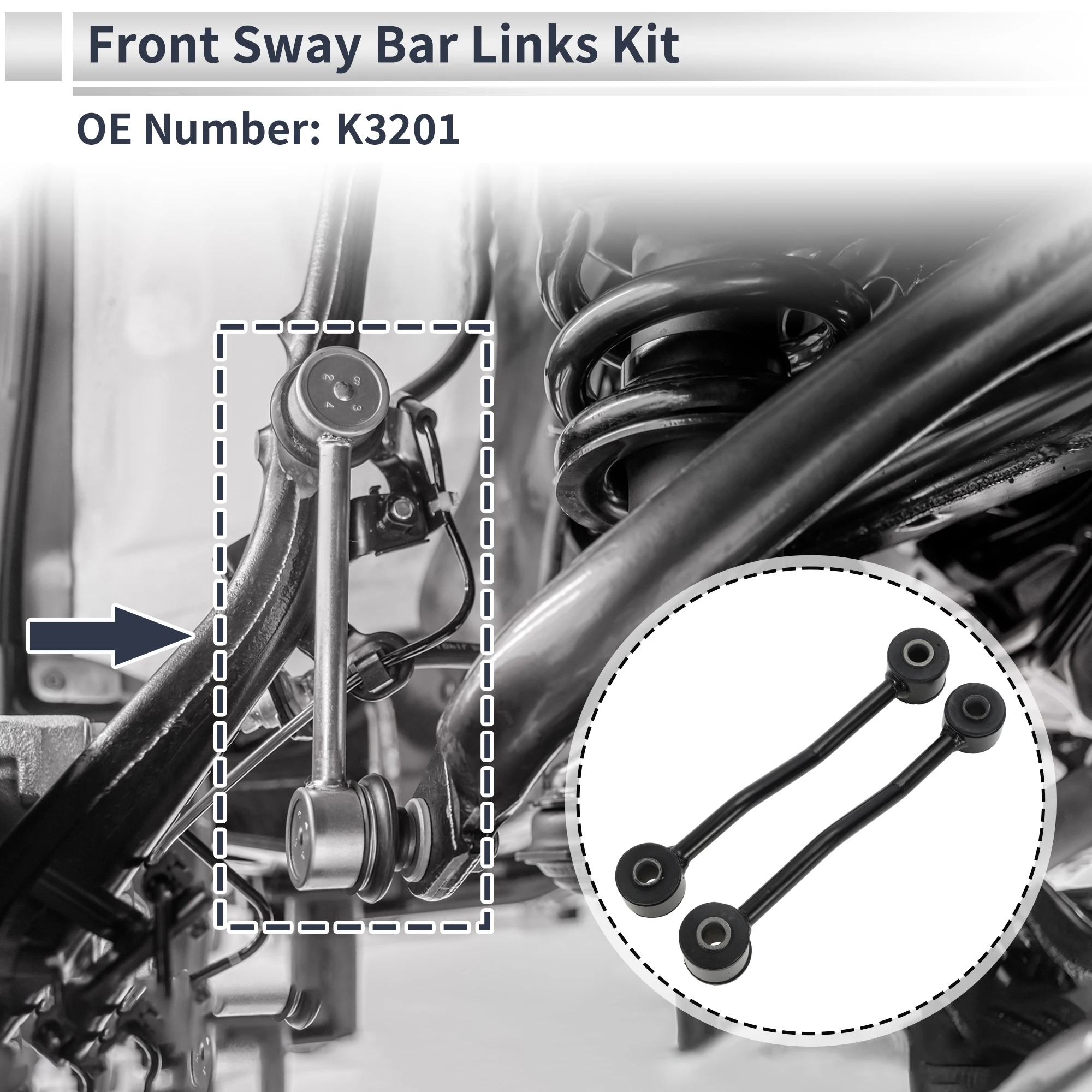 

Тяги переднего стабилизатора UXCELL для JEEP GRAND CHEROKEE 1999-2004 No K3201 2 шт.