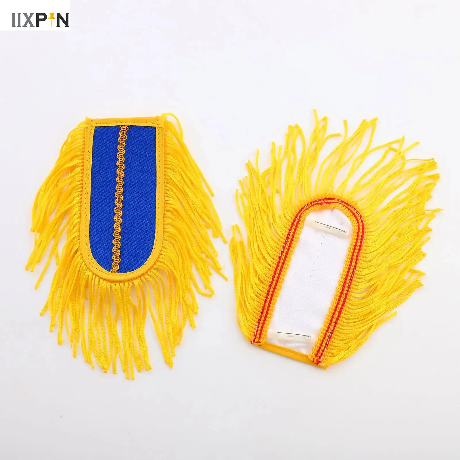 

1 Pair Blazer Shoulder Boards with Brooch Tassel Fringe Epaulets Clothes Pilot Accessory for Jackets Coats Military Overcoats