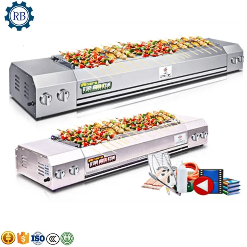 

Widely Gas Grill Bbq Outdoor Bbq Grill Commercial Mobile Charcoal Smoke Free Environment Barbecue Machine Kitchen Electric