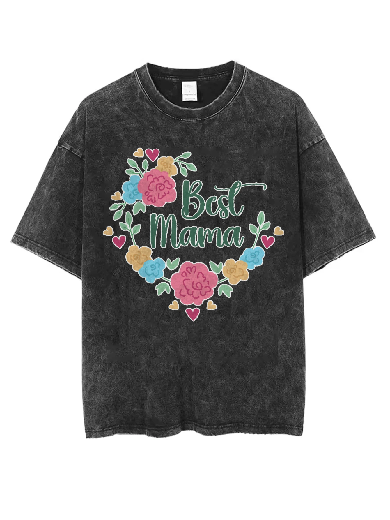 تي شيرت أسود مغسول برقبة دائرية للنساء والرجال، فضفاض ومريح، تصميم مطبوع للهالوين، قميص كاجوال شتوي الأكثر مبيعًا