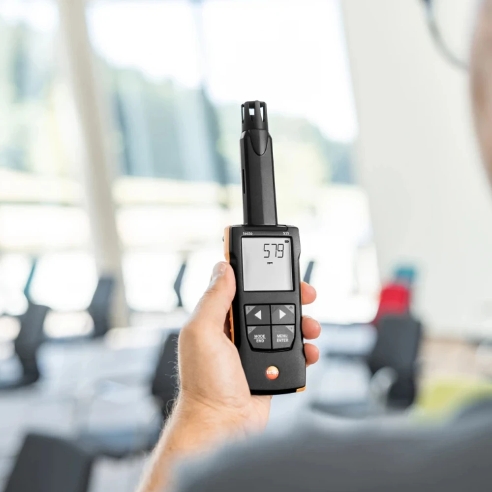 Testo 535 Compact CO2 Detector, Portable Carbon Dioxide Concentration Measuring Meter