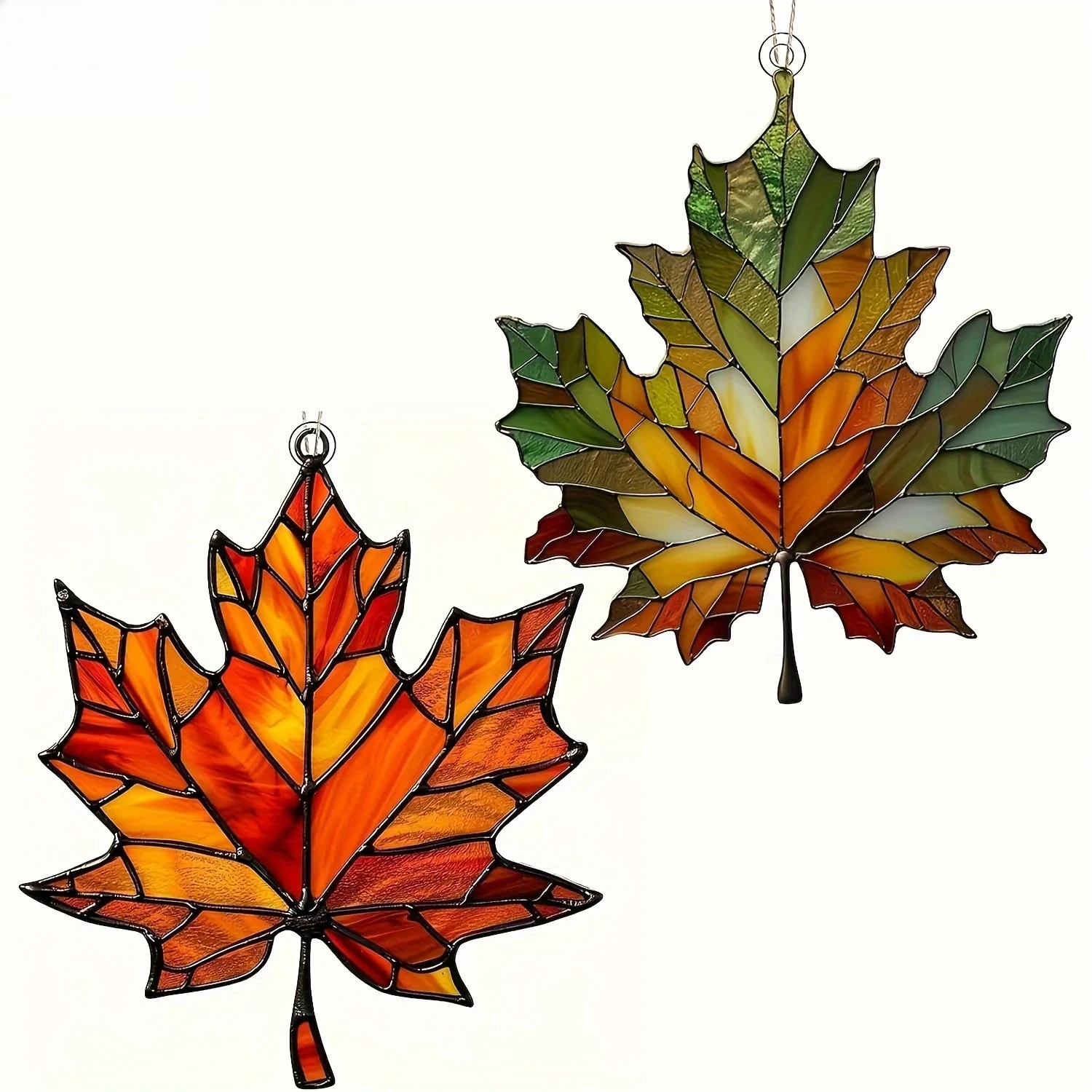 Stained Acrylic Maple Leaf Ornament – Autumn Decoration 2026, Fall Harvest Sun Catcher, Thanksgiving Decor, For Home & Garden.