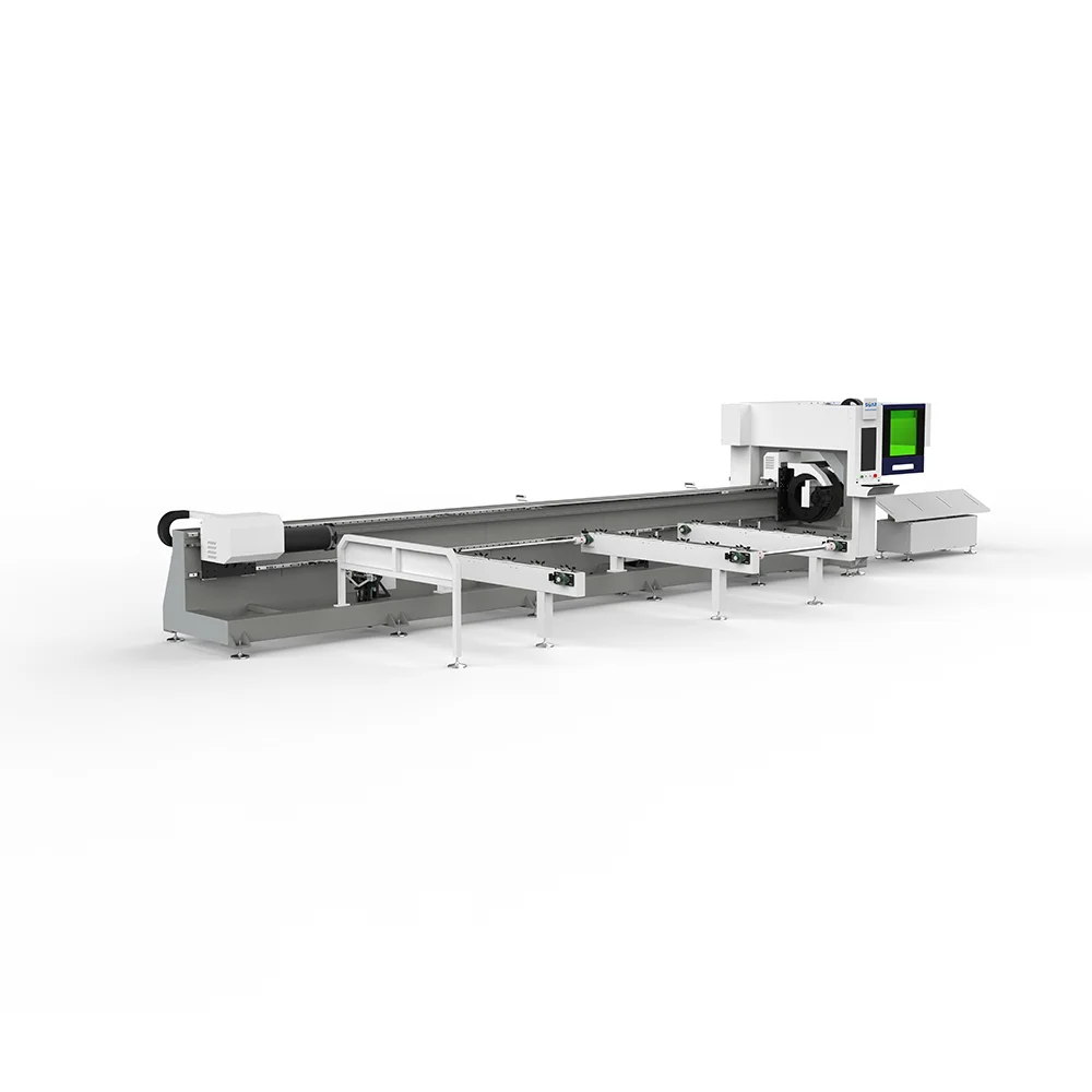 240mm pneumatic chuck heavy-duty fiber las er tube cutting machine suitable for steel structure and construction industries