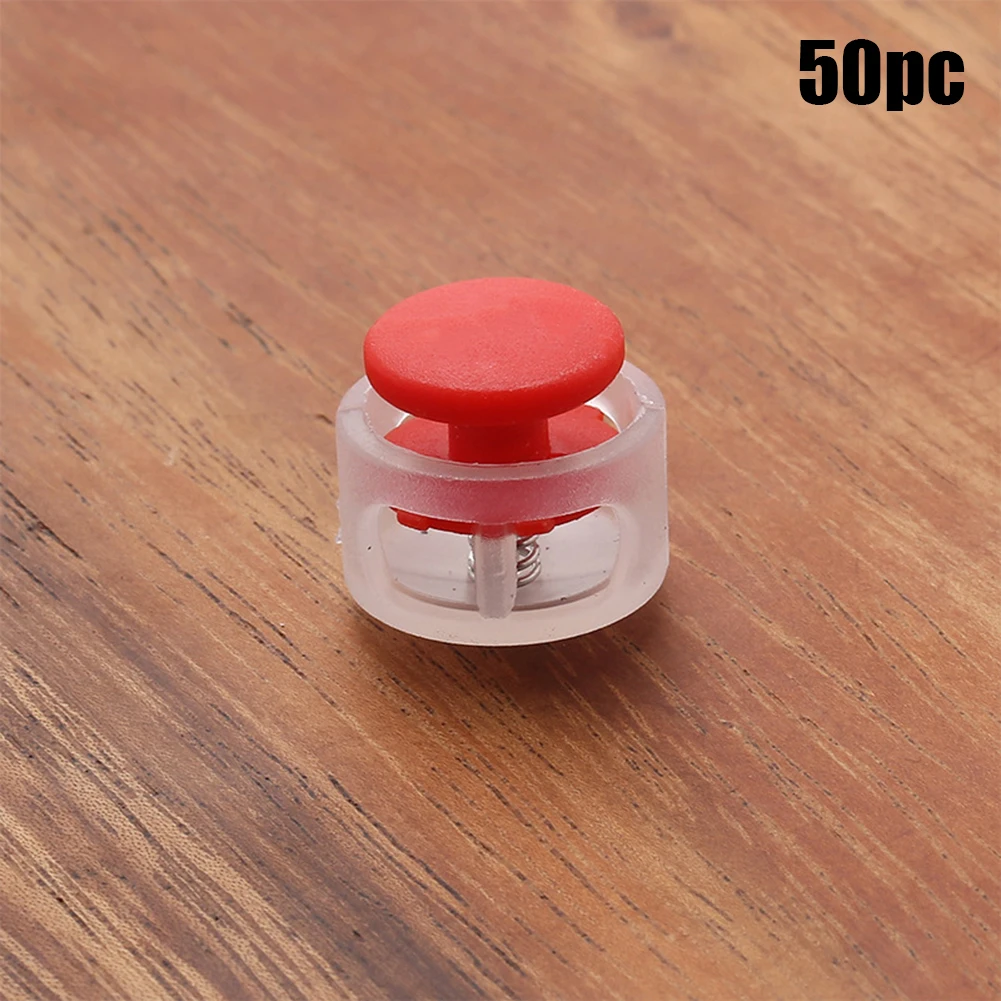 

Double Hole Anti Slip Buckle Cord Locks Lanyard String Clip Plastic Wide Application 17mm 14mm 50pcs Anti Loosening