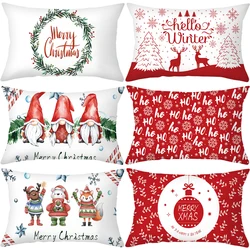 Christmas Decoration Cushion Cover Xmas Ornament Rectangular Pillow Cover 30x50 cm Home Decor Couch Throw Pillowcase Pillowslip