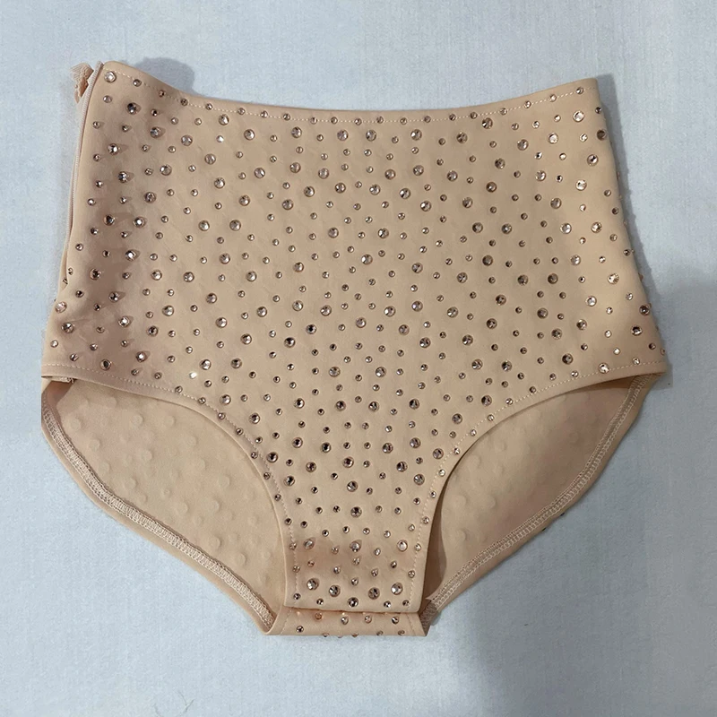 النساء القطب ملابس الرقص الجلد لهجة بيكيني السراويل ملهى ليلي بار Dancewear مثير جوجو راقصة الملابس لامعة عالية الخصر السراويل 2524 #5