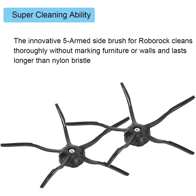 A66Z فرشاة جانبية من السيليكون لـ Roborock S7 S6 Maxv S6 S6 Pure E4 S4 Max S4 S5 Max S5 جهاز آلي لتنظيف الأتربة أجزاء