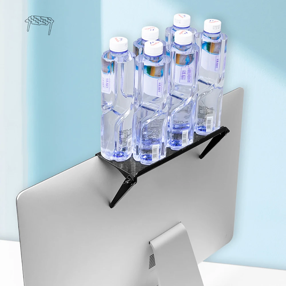 أرفف تخزين شاشة التلفزيون، حامل شاشة قابل للتعديل، منظم عرض سطح المكتب، رف التوجيه، رف المكتب المنزلي