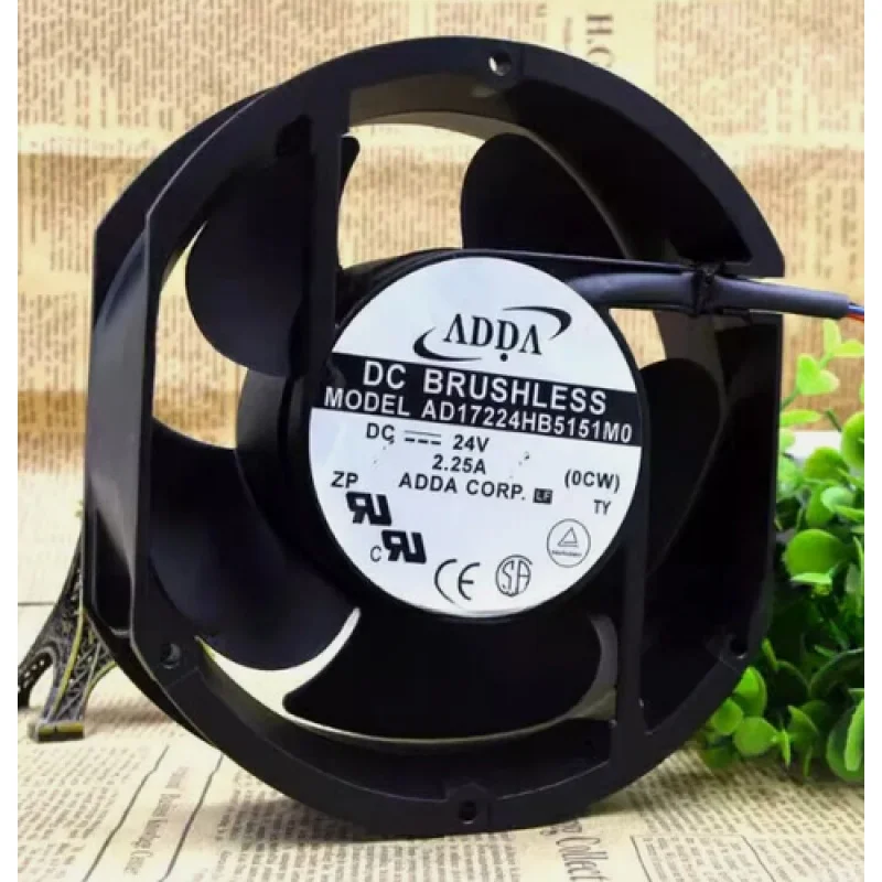 

C for ADDA AD17224HB5151M0 17251 DC24V 2.25A 172*51MM 2-Wire Inverter Cooling Fan
