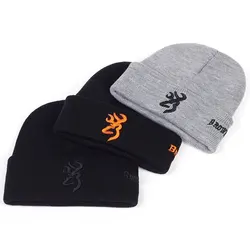 Unisex Personality Embroidery Beanies Autumn Winter Warm Hat Hip Caps for Women Men