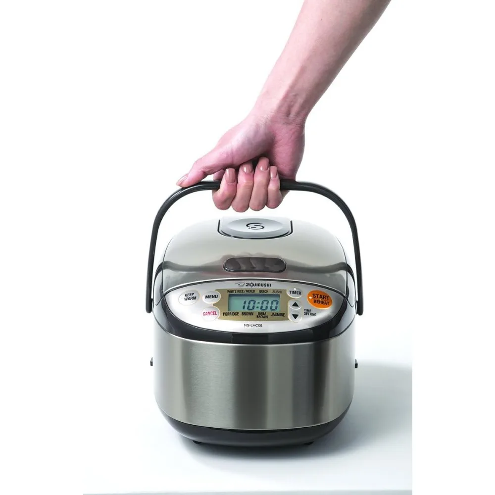 Zojirushi NS-LHC05 Micom Rice Cooker & Warmer, 3 Cups Uncooked Stainless Dark Brown