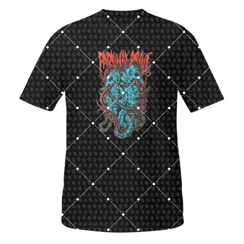 New Heavy Metal Series Band Support Short Sleeve Cotton Casual Fashion T-shirt Comfortable Surrounding T-shirt
