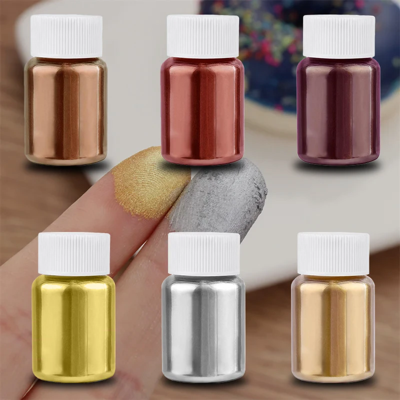 15g/Bottle Gold And Silver Dye Glitter Powder Mousse Cake Macaron Chocolate Confectionery Pastry Baking Cake Decoration