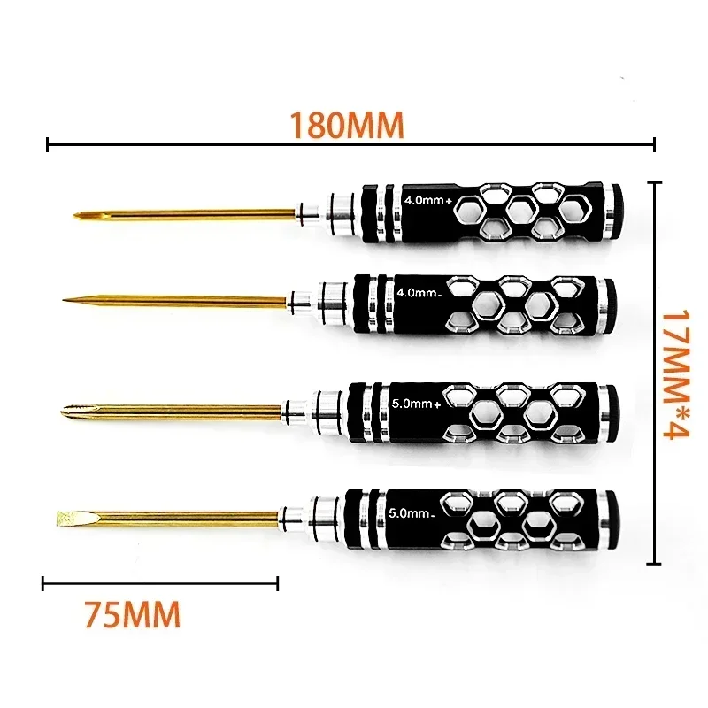 4pcs Slotted Screwdriver cross Screwdriver 4.0/5.0 Blade Tip Driver Set for DJI Elf 3/4 Multi-Axis FPV Racing Drone Hand Tools