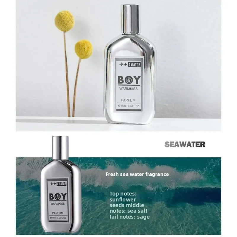 45ml Perfume para hombre espejo feromona niño Colonia fragancia duradera fresco madera Natural océano citas Perfumes
