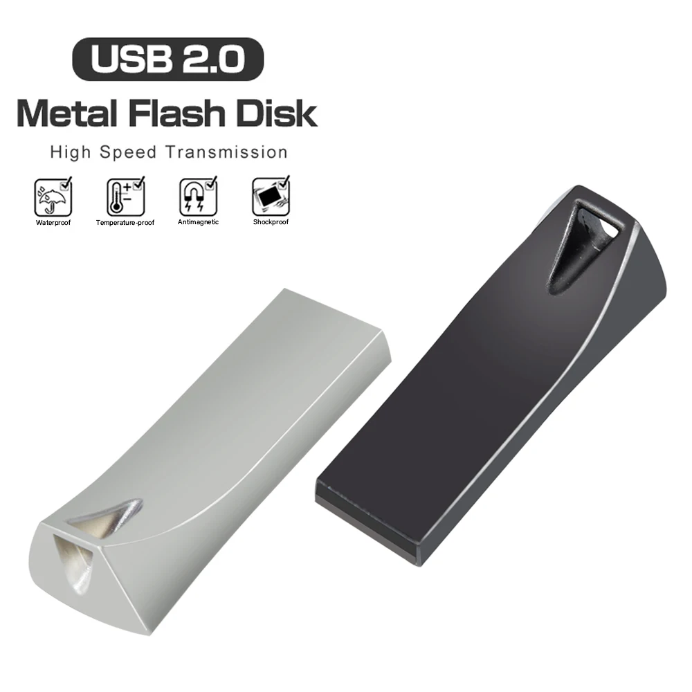 USB Flash Drive Disk 4GB 8GB 16GB 32GB 64GB 128GB  USB 2.0 Metal Pen Drive Pendrive Memory Stick Storage Device U Disk